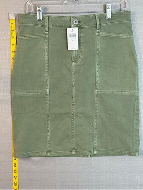J. Jill Olive Green Panel Pencil Skirt